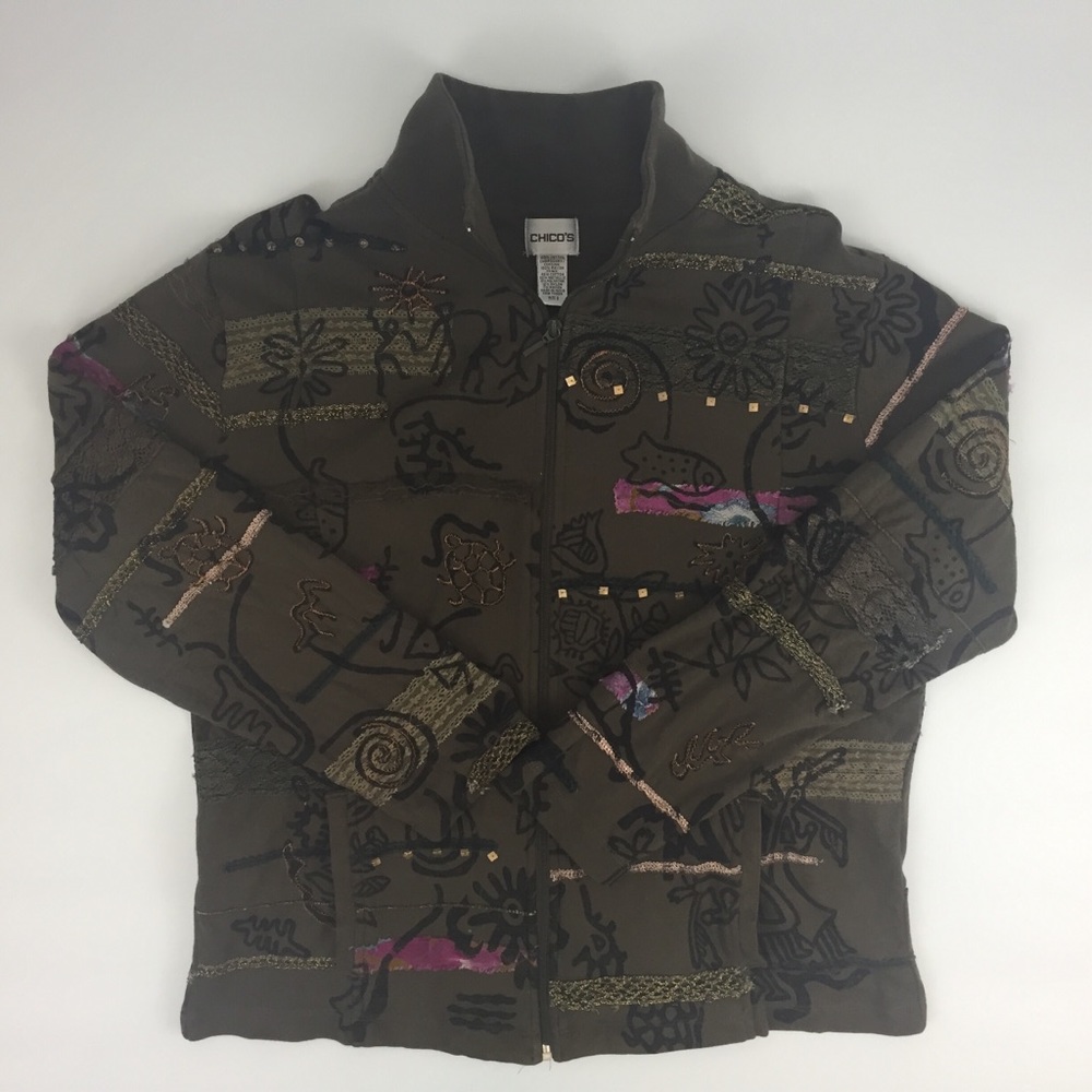 Chico’s women zipper jacket